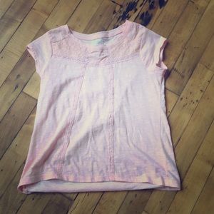 Pink shot sleeve shirt